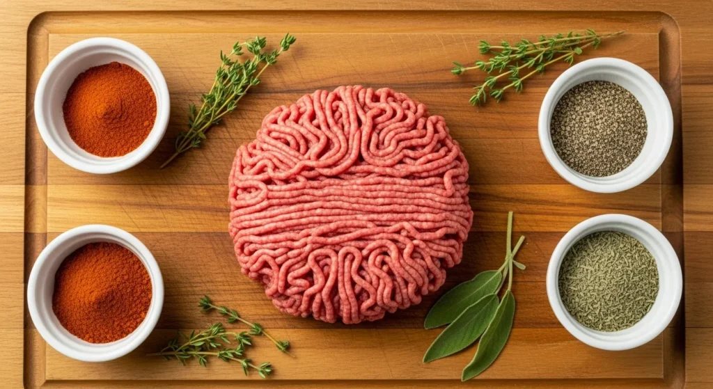 Ingredients beef breakfast sausage
