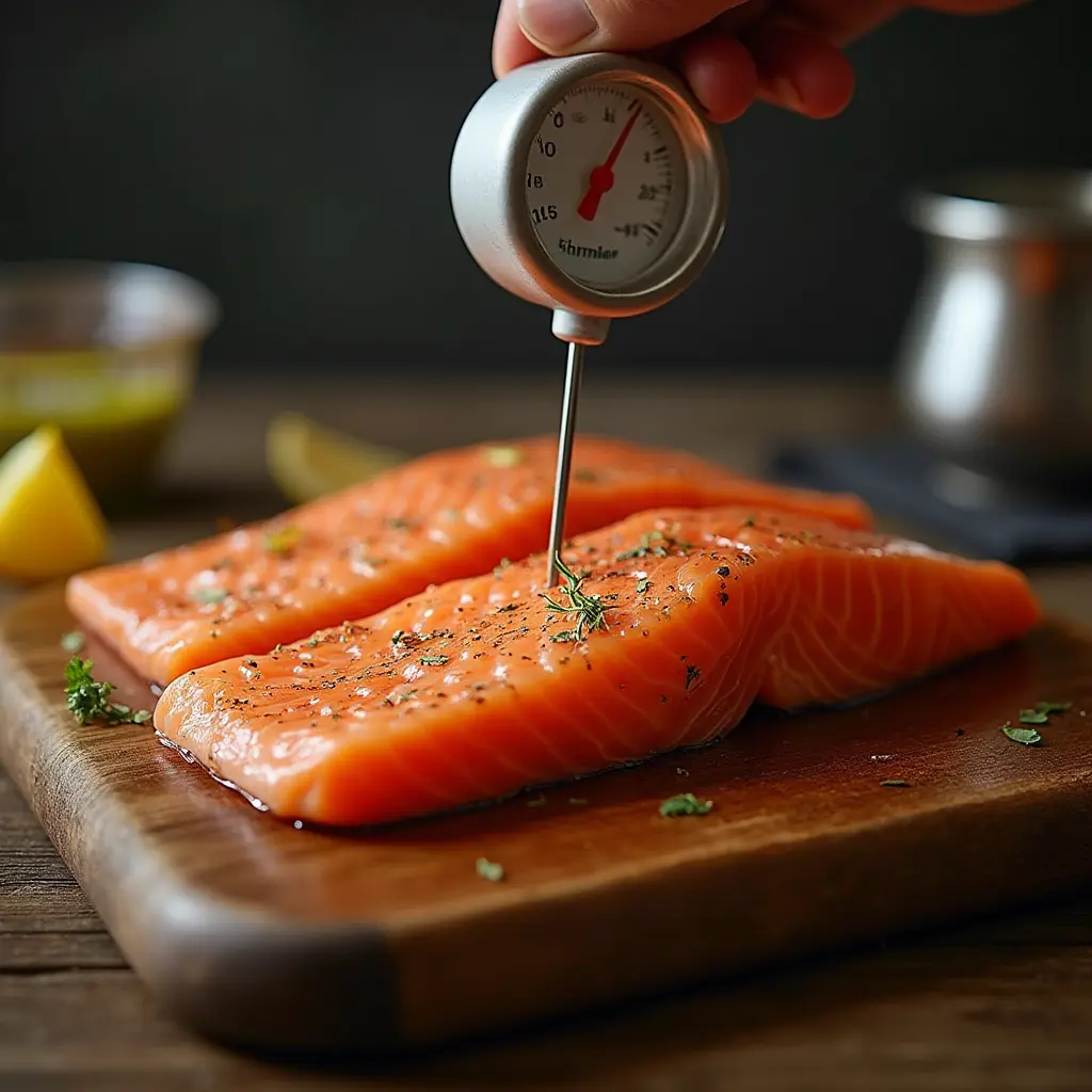 internal temperature of smoked salmon
