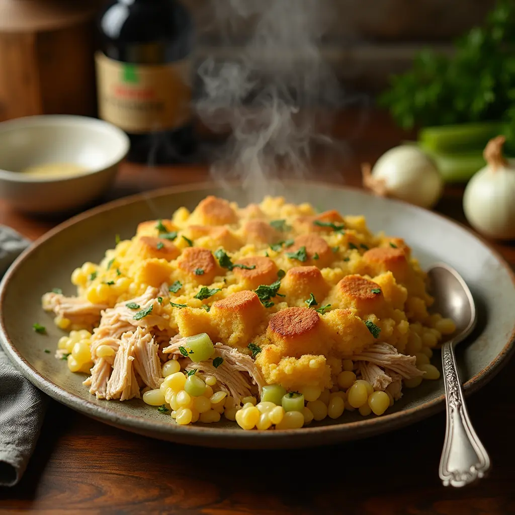cornbread dressing with chicken