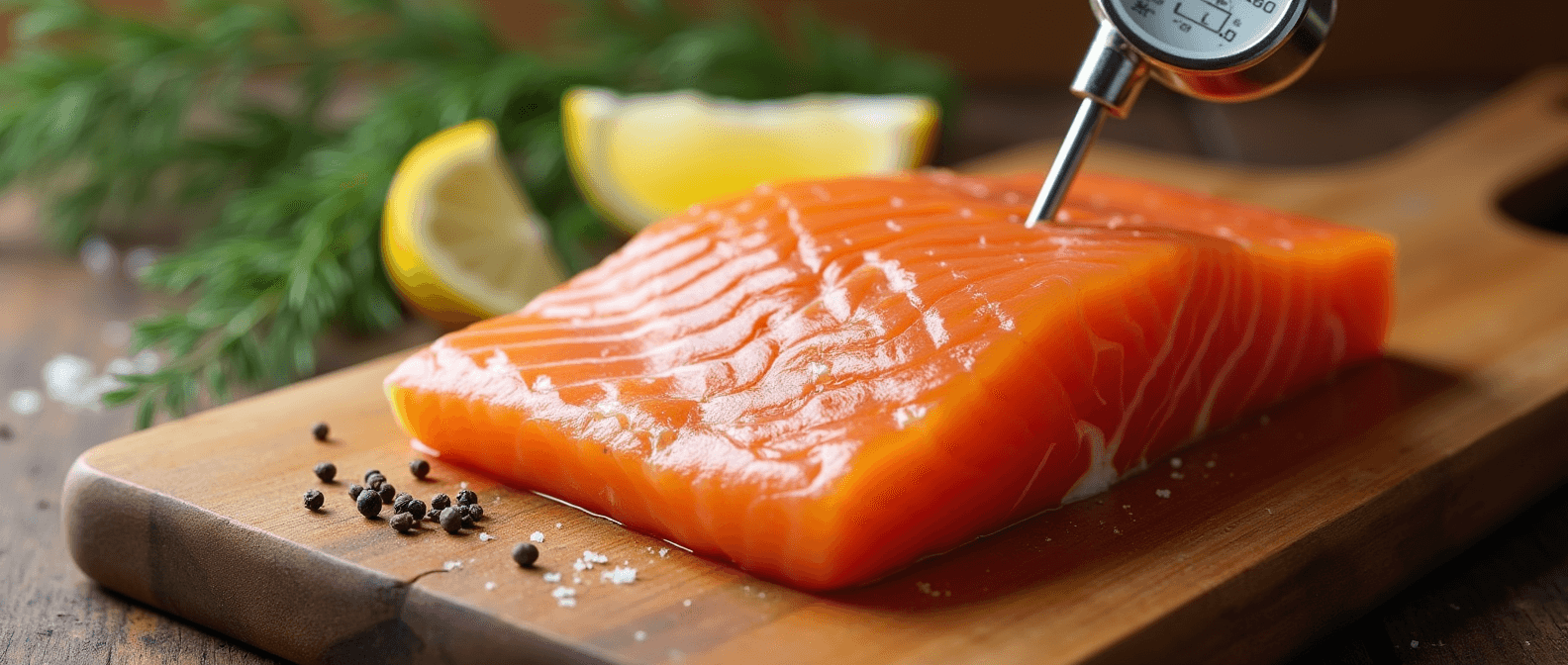 internal temperature of smoked salmon