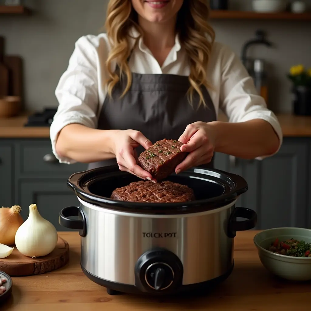 cube steak in crock pot