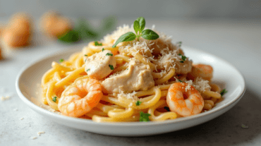 chicken and shrimp pasta