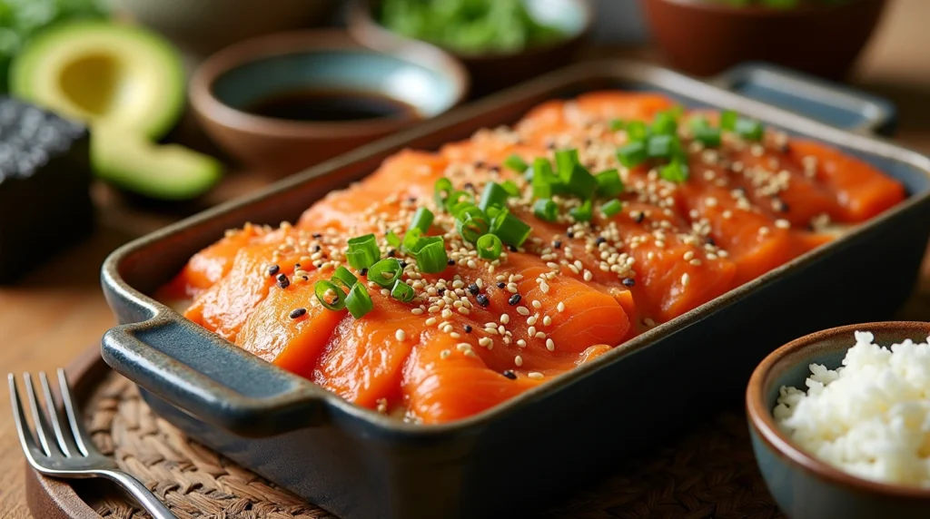 sushi salmon bake