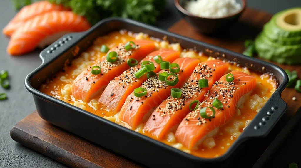 sushi salmon bake