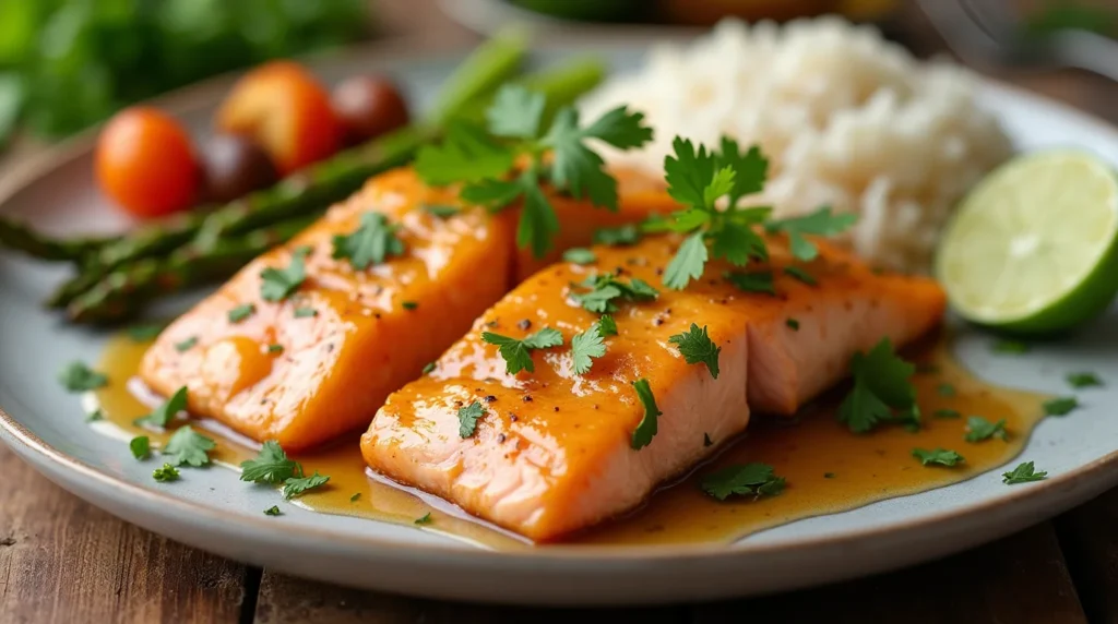 pineapple glazed salmon