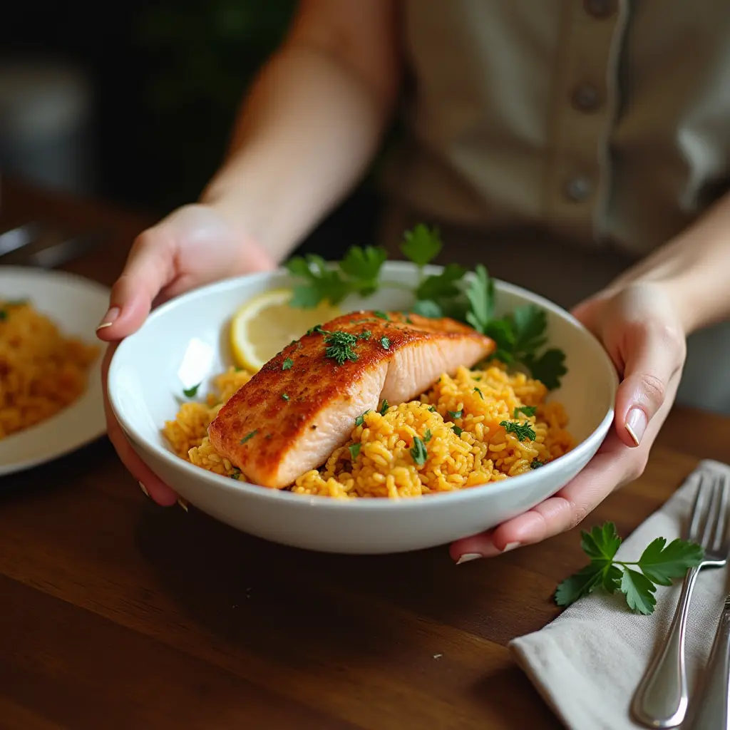 rice recipe for salmon