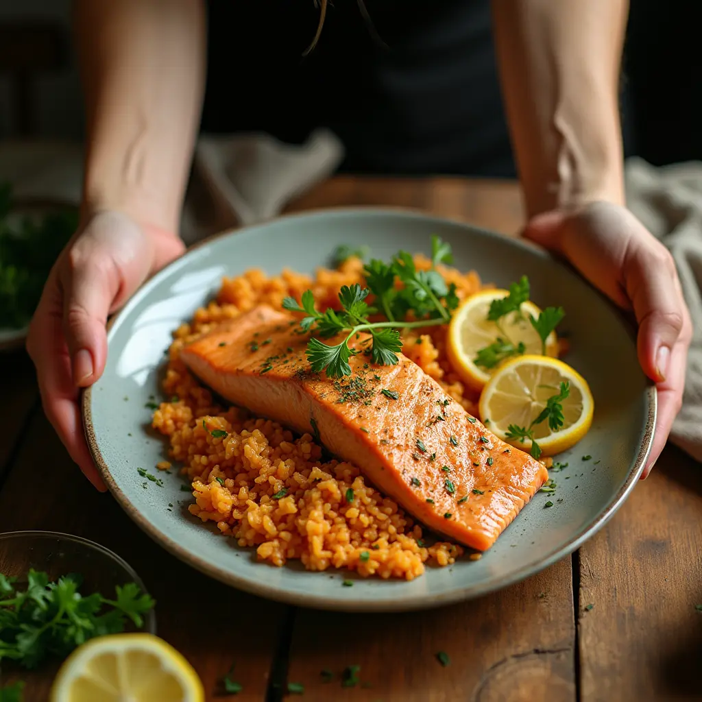 rice recipe for salmon