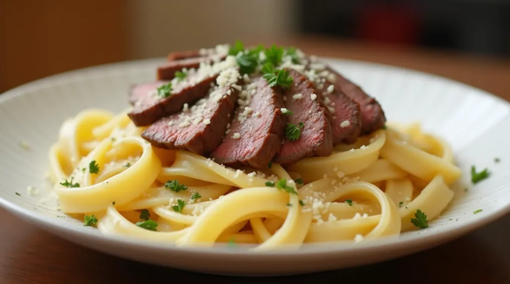 leftover steak pasta