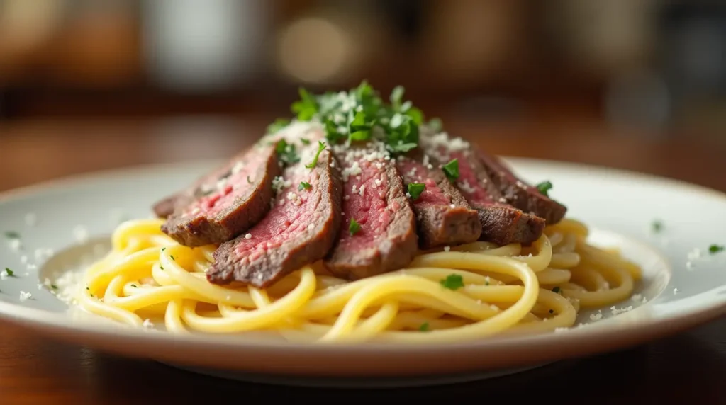 leftover steak pasta