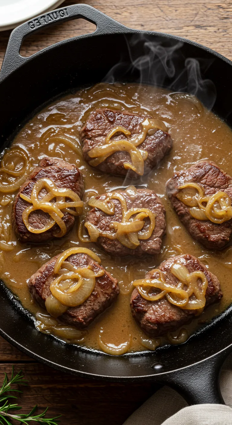 Skillet Venison with Onion Gravy