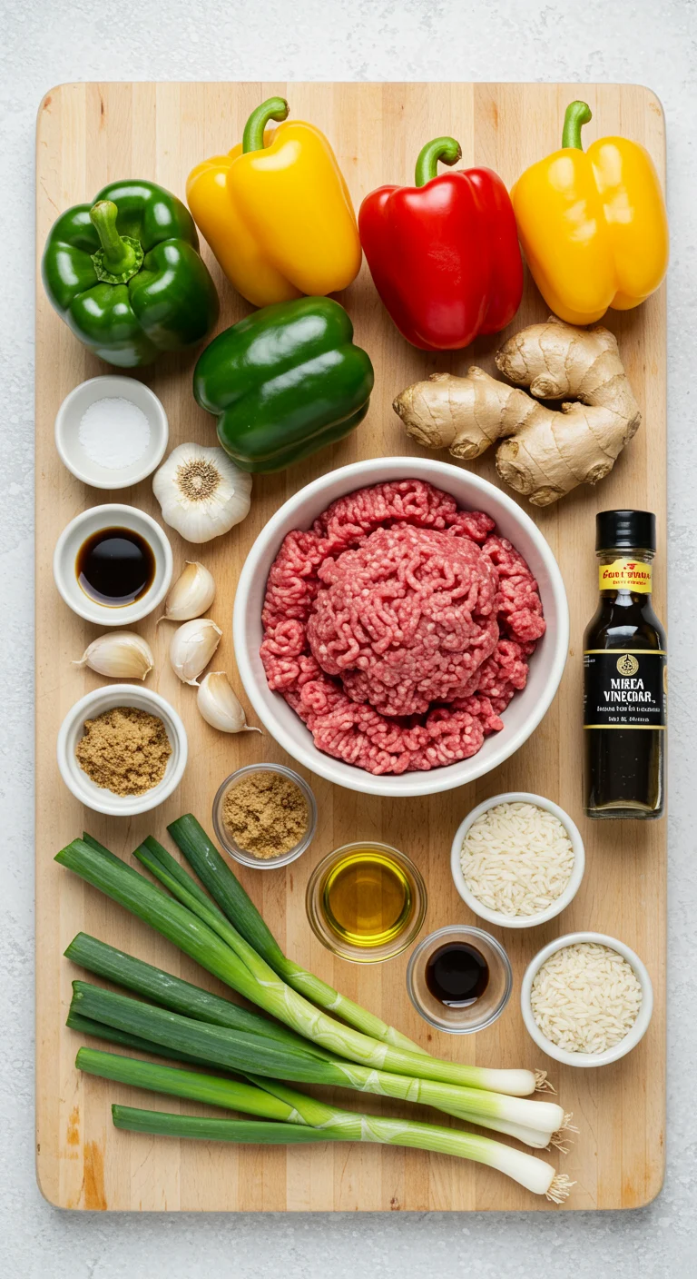 beef and pepper rice bowl recipe