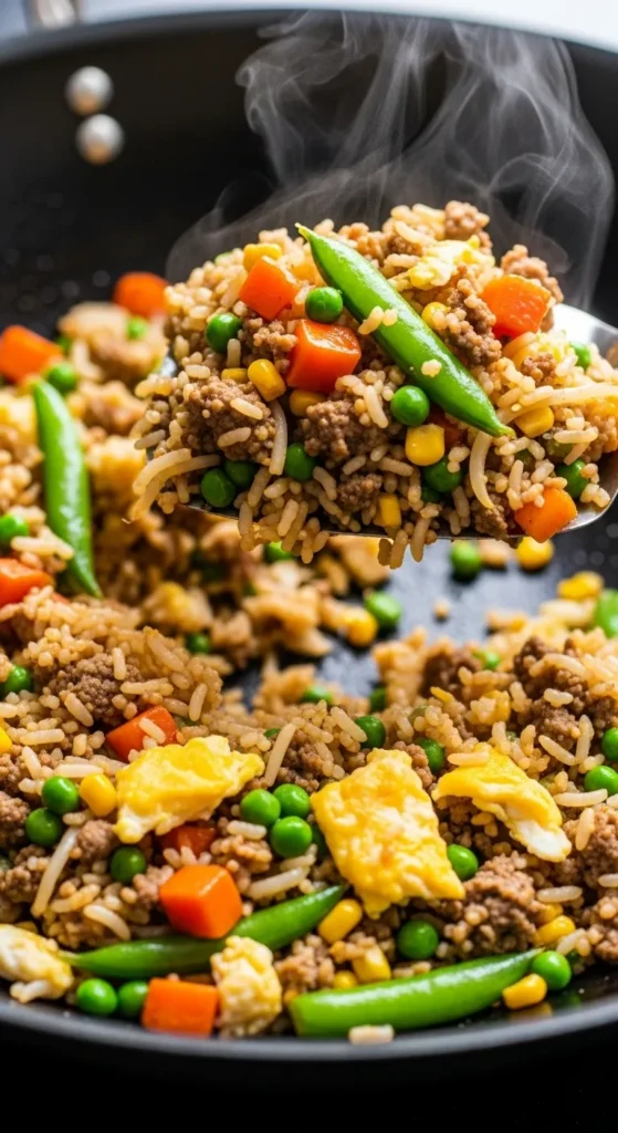 Creamy Lamb and Rice Skillet