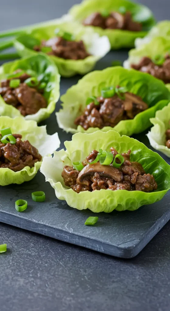 Gourmet Wagyu & Mushroom Lettuce Wraps (The Lighter Option)