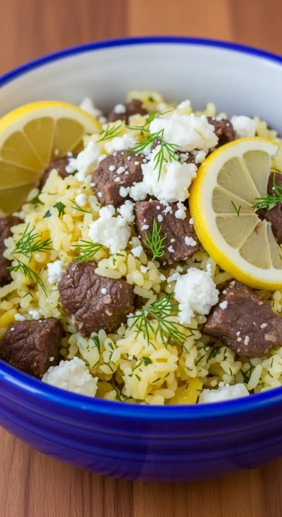 Zesty Greek Lamb and Lemon Rice