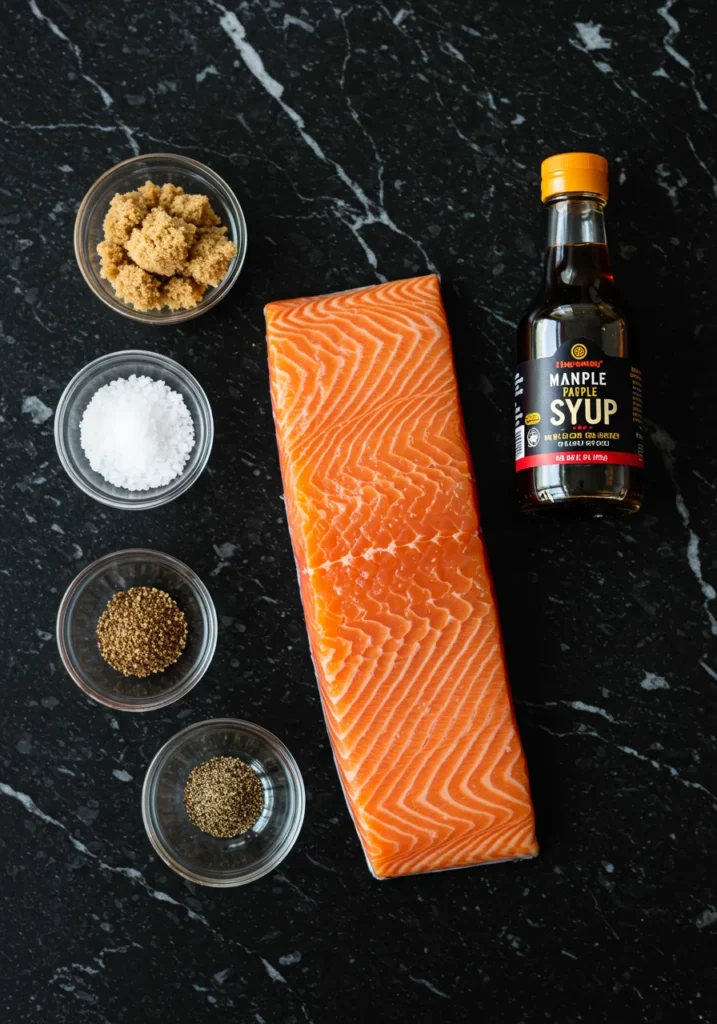Ingredients candied salmon recipe