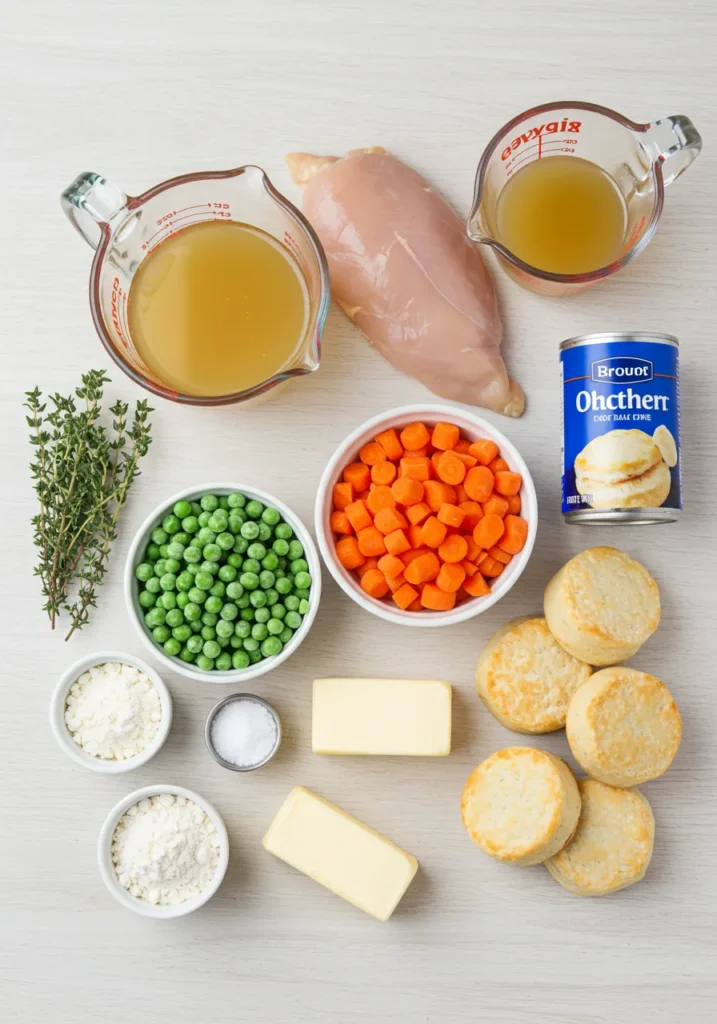 Ingredients chicken pot pie crock pot recipe
